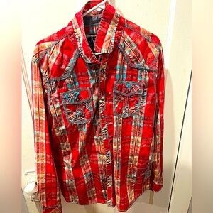 BKE plaid button down shirt